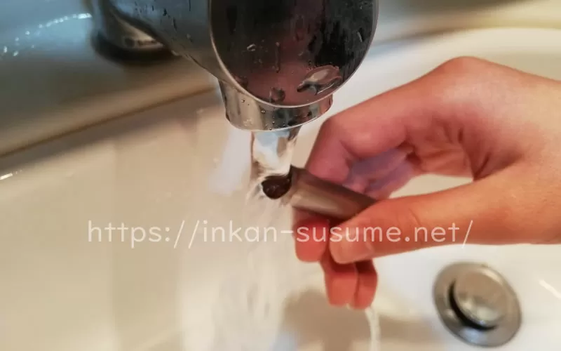 チタン印鑑は水洗いできるから手入れが楽
